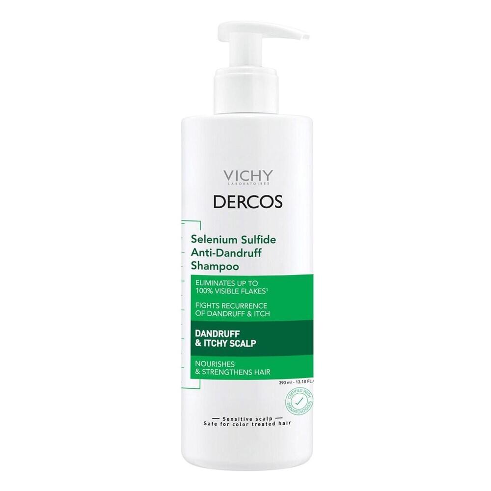 Vichy Dercos Selenium Sulfide Anti-Dandruff Shampoo, 13.18 fl oz